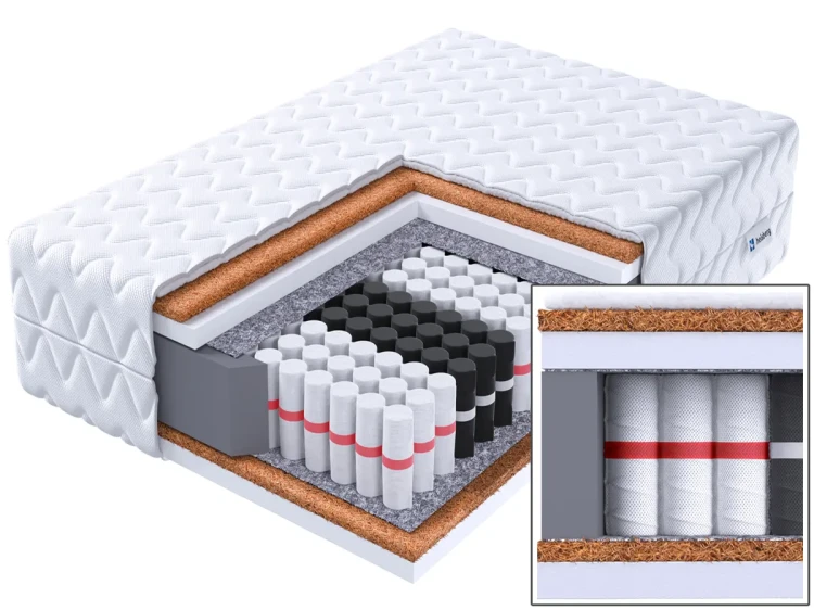 materac MAGNUS MAX 140x200, 2x mata kokosowa, twardy H4